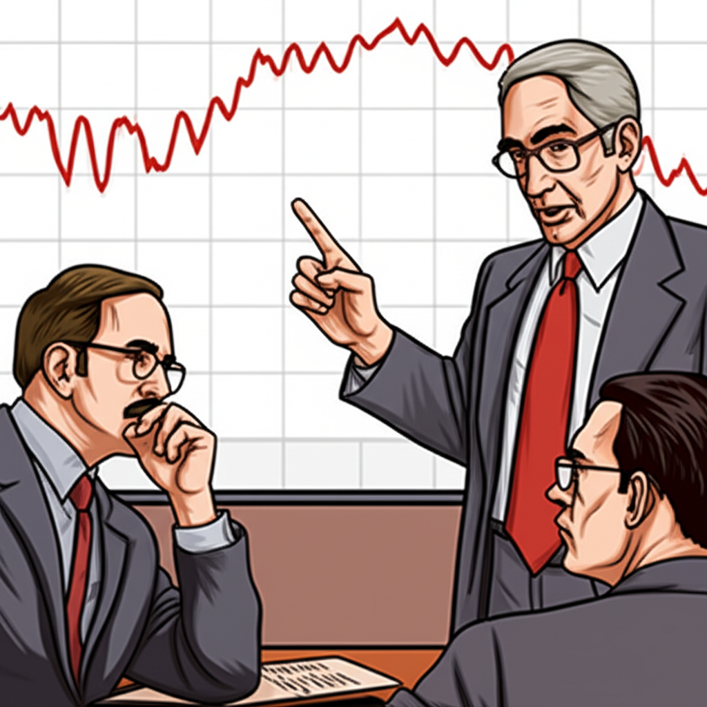 理查·丹尼斯與威廉·埃克哈特辯論交易天賦的插圖