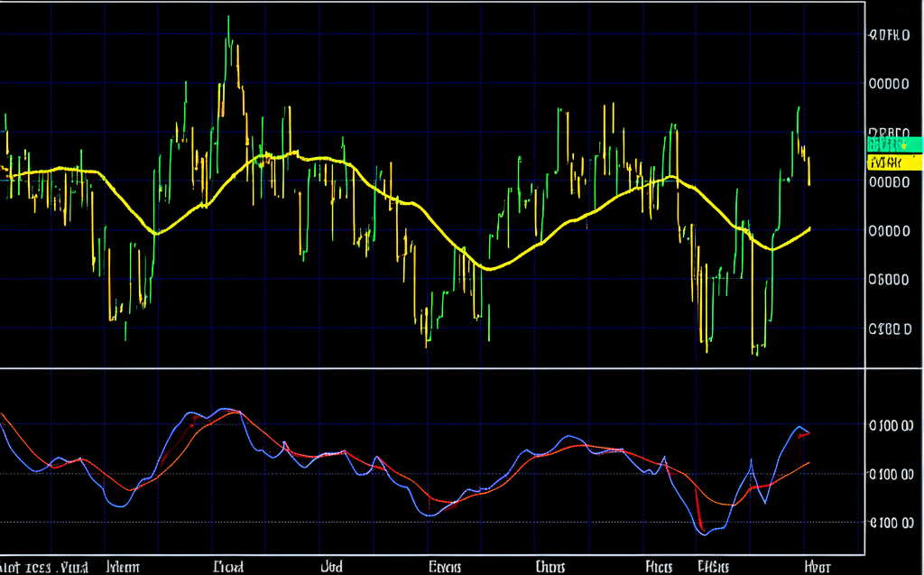 KDJ指標K線插圖，顯示其對短期股價波動的快速反應，如即時市場動能的移動平均
