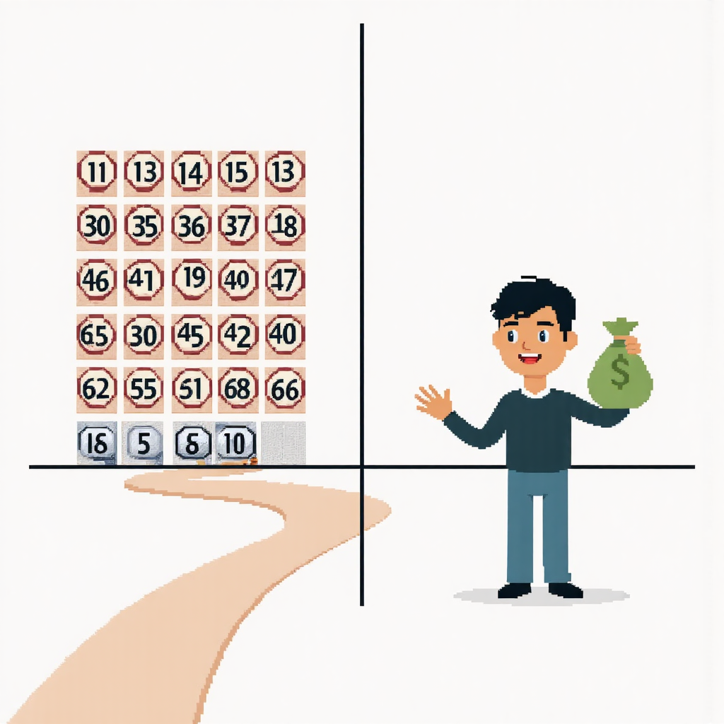 分割圖像，一側高費用的數字牆，另一側通往持錢袋微笑人士的平順路徑，代表成本節省與聰明投資的現代極簡插圖