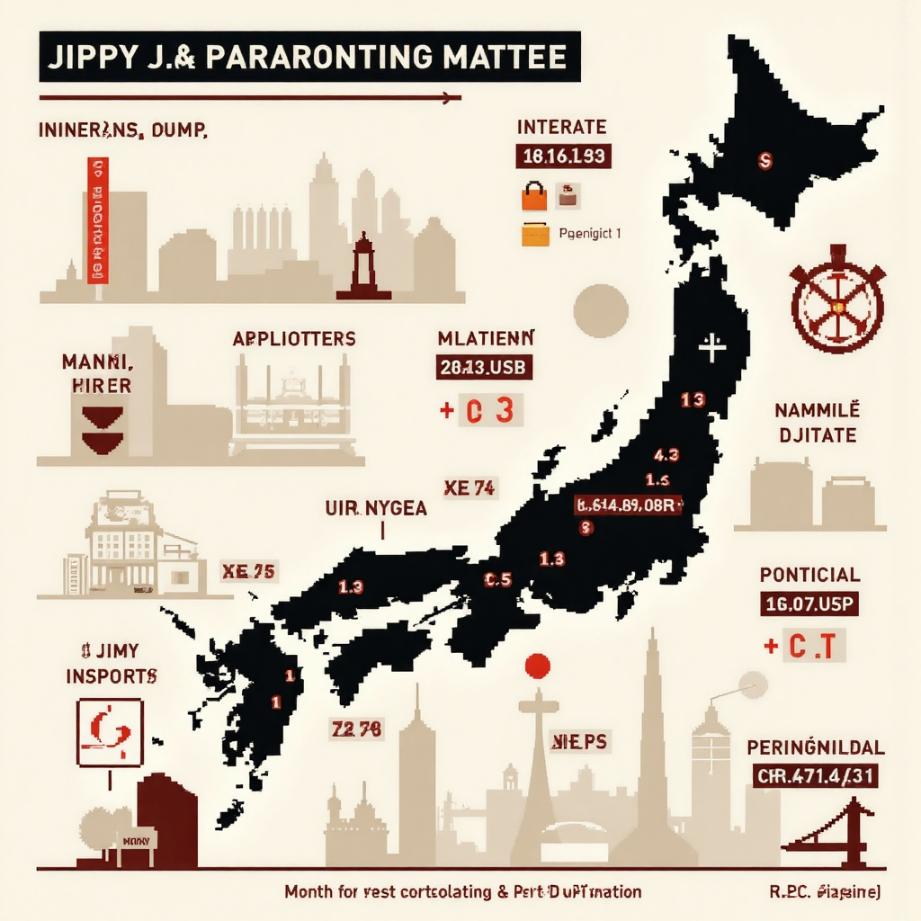 經濟指標如利率、通膨圖表與地緣政治符號與美元兌日圓圖表互動的資訊圖，採用柔和色調與清晰視覺層次，呈現現代像素藝術風格