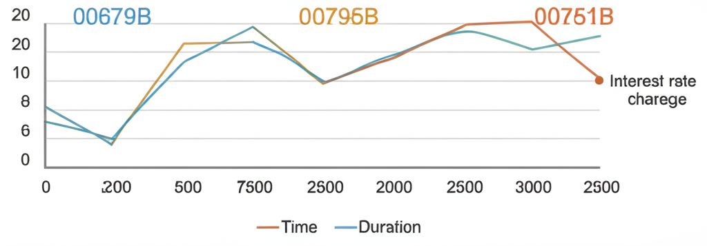 不同美債ETF比較圖示,如00679B、00795B與00751B,強調年期與利率敏感度差異