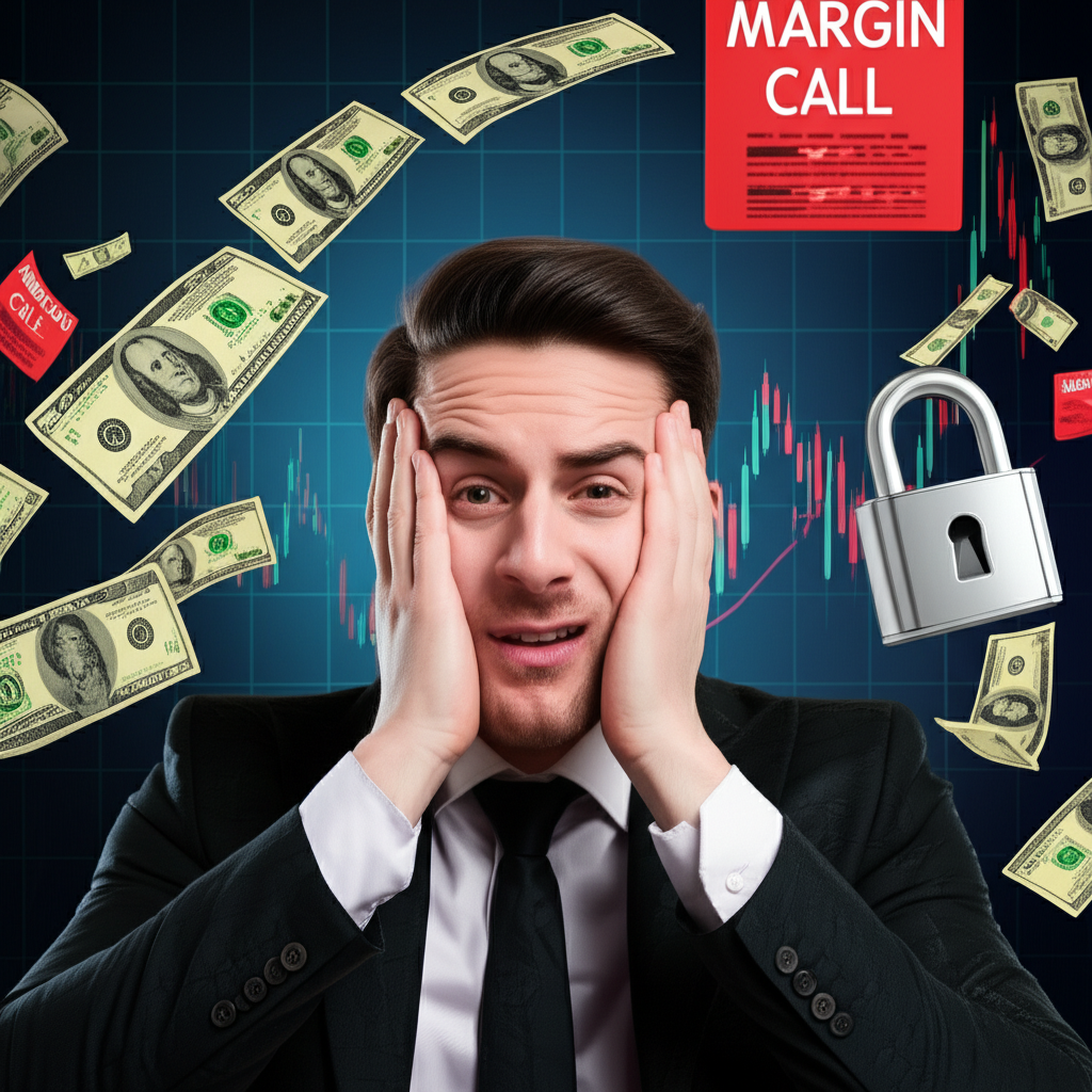 投資者面對保證金追繳與鎖死股票圖表壓力插圖