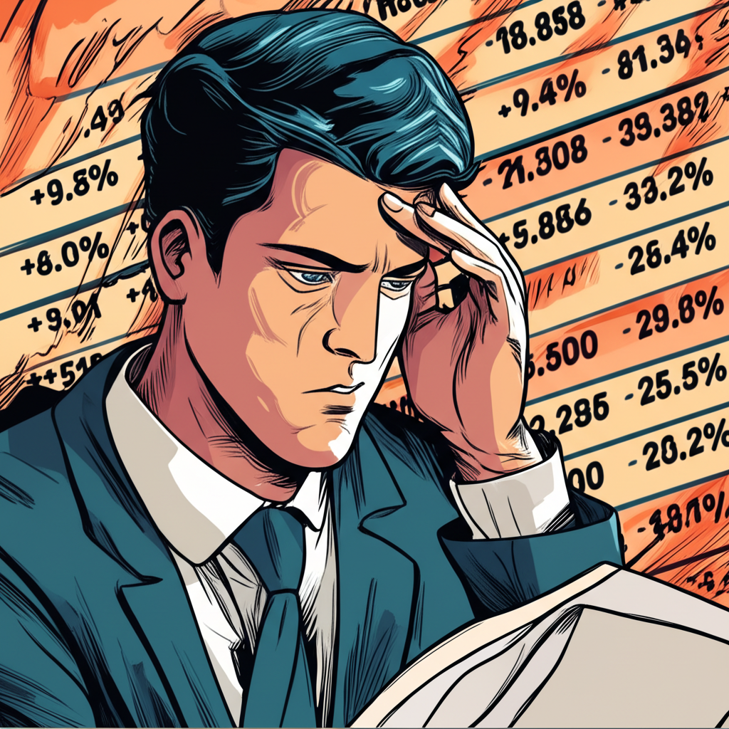 投資人面對滑價損失的擔憂情境插圖