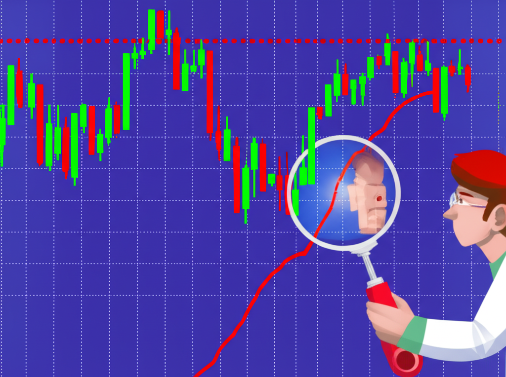 金融圖表顯示加速減速指標與市場趨勢觀察