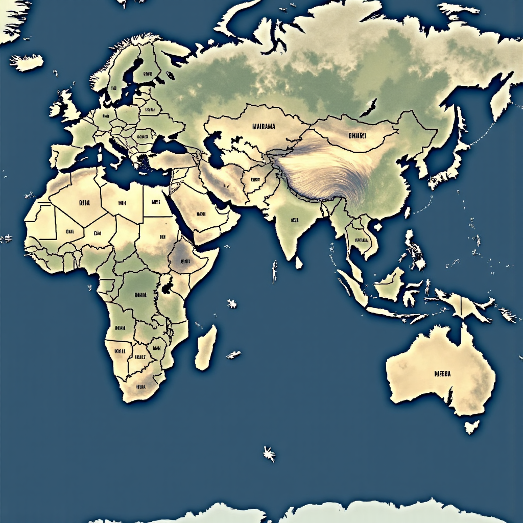 全球能源地圖插圖,強調杜拜原油標記與經濟連結線