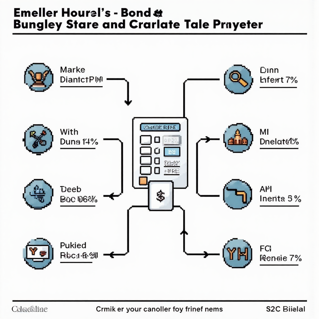 影響到期殖利率因素的資訊圖表，包括市場利率、債券價格、信用評級與到期時間