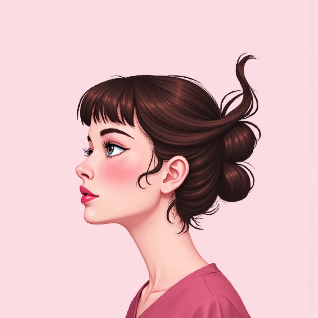 頭髮優雅分岔成兩股的像素藝術插圖，象徵護理與轉變