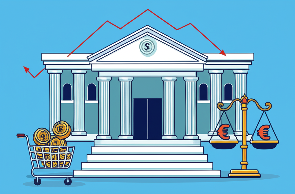 中央銀行升息抑制通膨透過緊縮貨幣供應減少消費並穩定物價的圖示