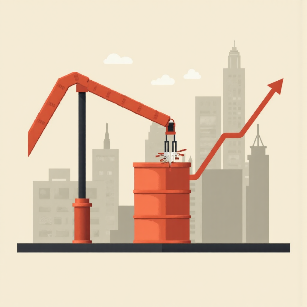 原油價格下跌像素藝術示意圖,象徵反向 ETF 捕捉市場衰退機會