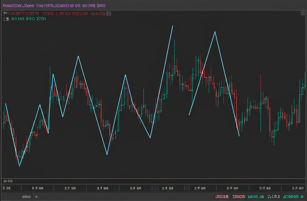 A detailed K line chart illustration showing multiple candlesticks forming a head head low pattern where each subsequent high point is lower than the previous one indicating weakening bullish power