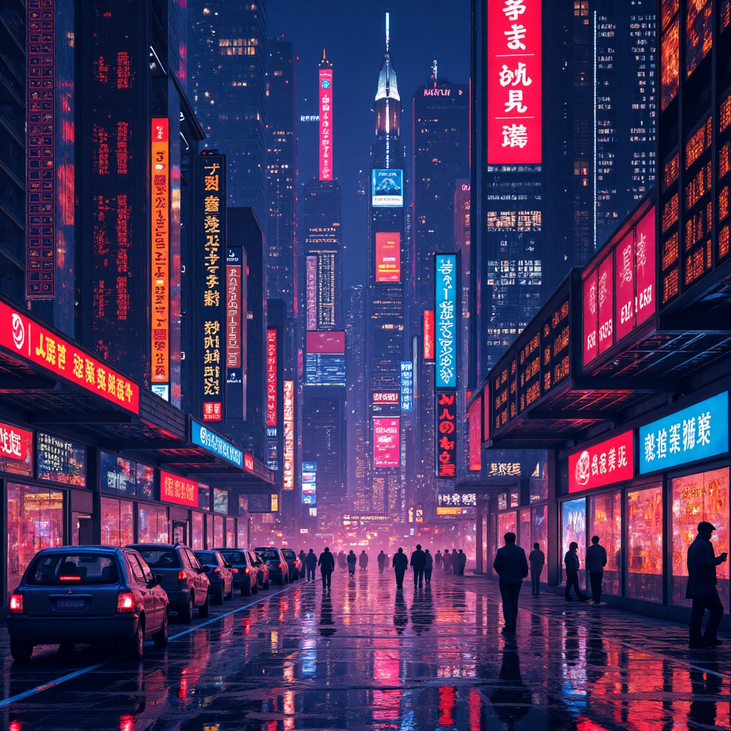 2025 年未來股票市場的生動像素藝術插圖，AI 數據流與全球經濟和地緣政治力量交織，賽博龐克風格帶霓虹燈效