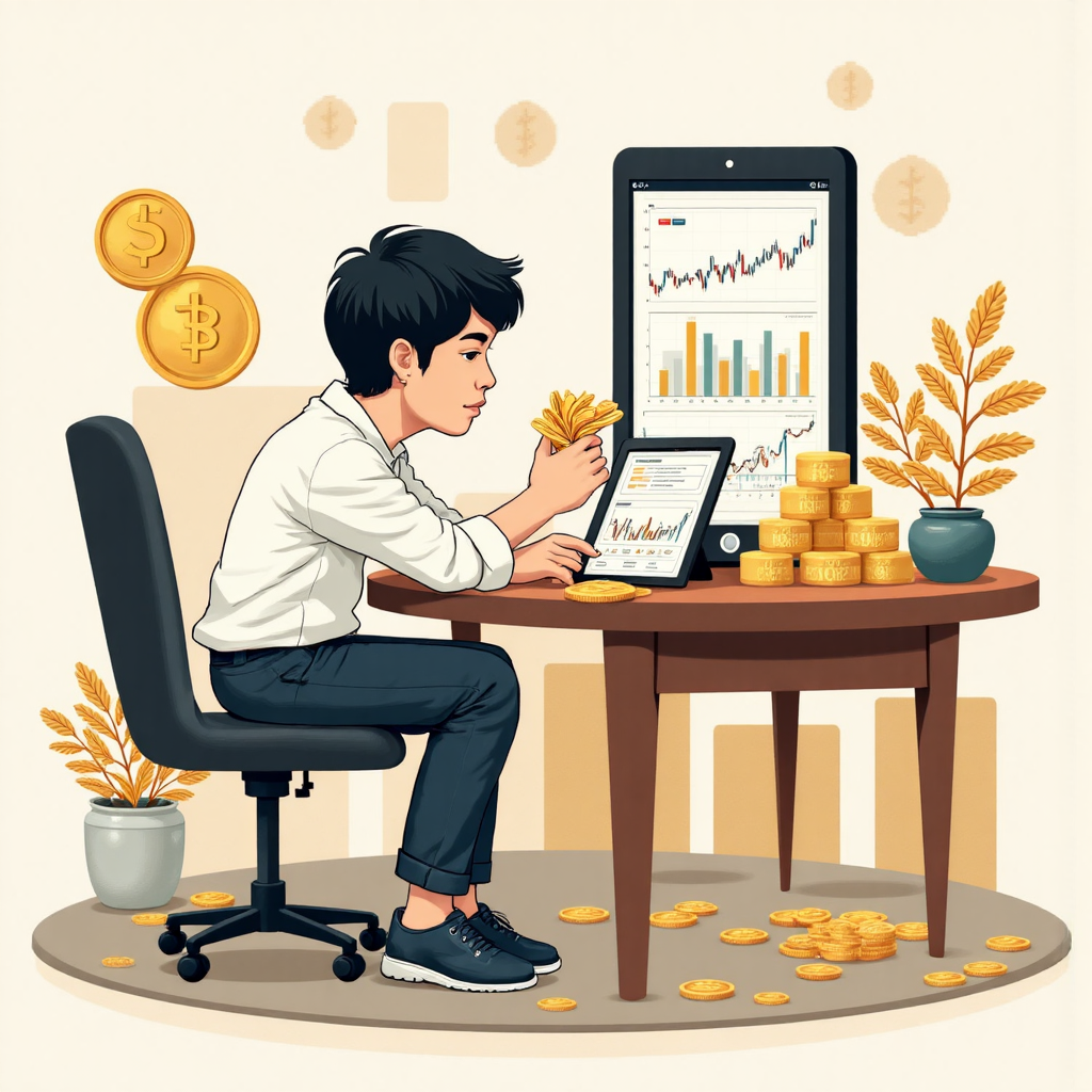 台灣投資人比較實體黃金白銀與數位ETF圖表的思考插圖